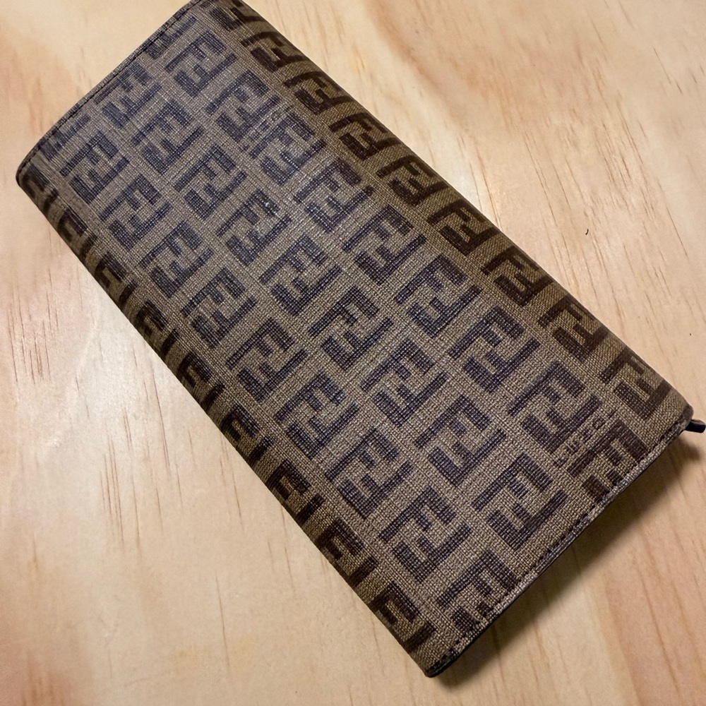 Fendi Monogram Brown Wallet with Gold Accent - Picture 15 of 15